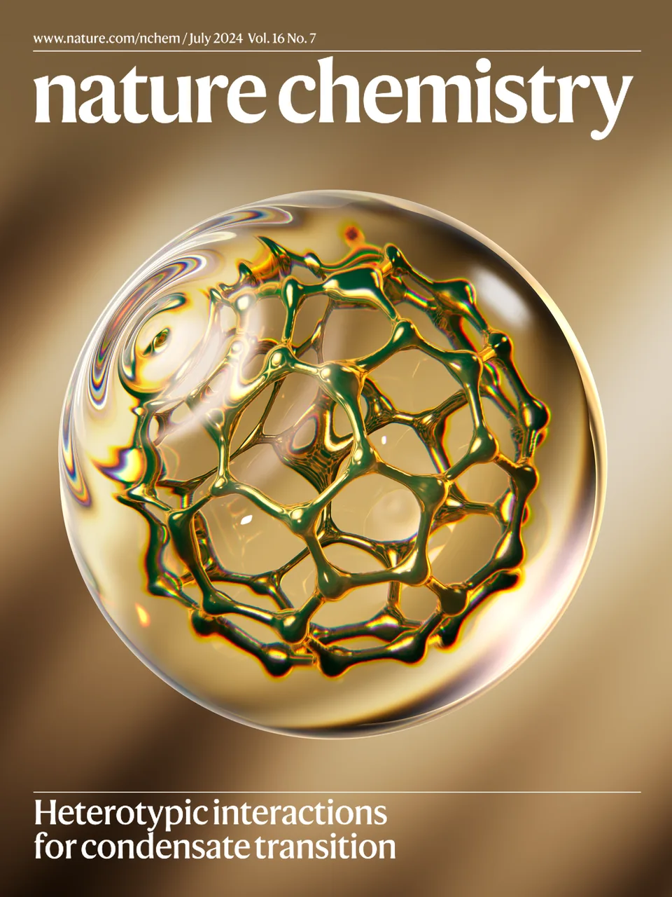 Nature Chemistry 分子水球材料化学封面视觉设计
