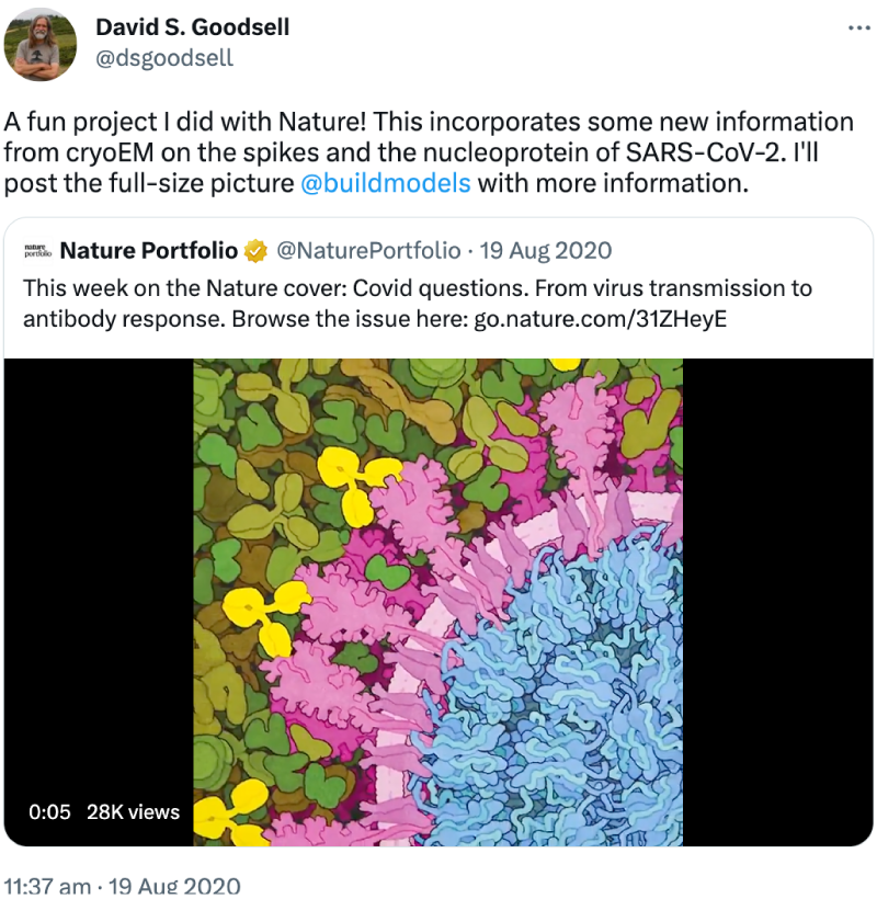研究人员在社交媒体转发 Nature 封面宣传内容的截图