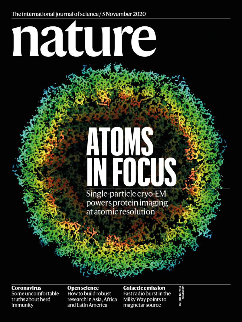 Nature 封面以原子近距离视觉表达新颖观看方式