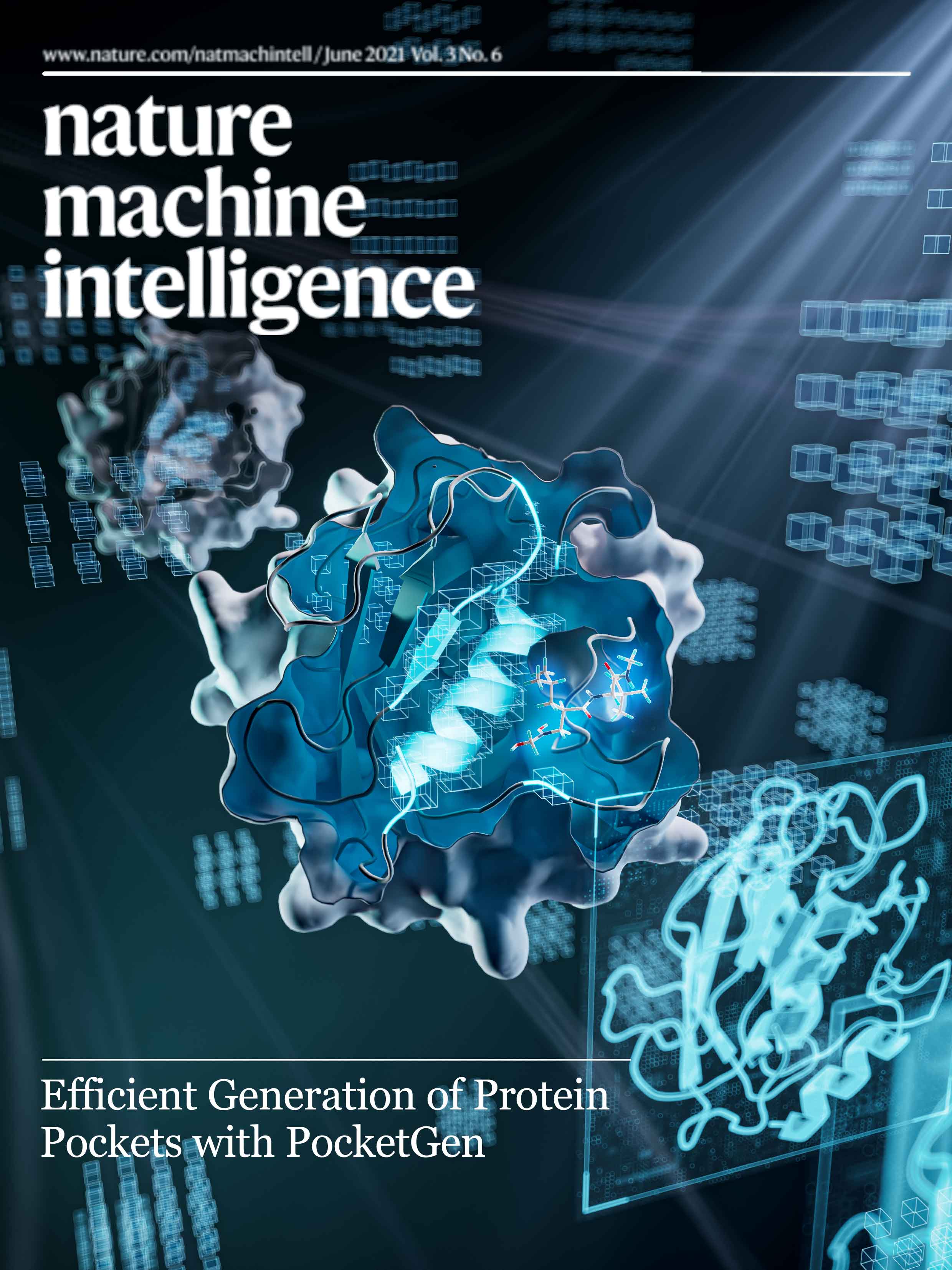 Nature Machine Intelligence 蛋白质预测封面设计