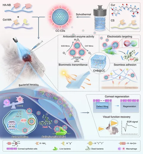 ACS Nano 眼角膜生物医学论文示意图设计