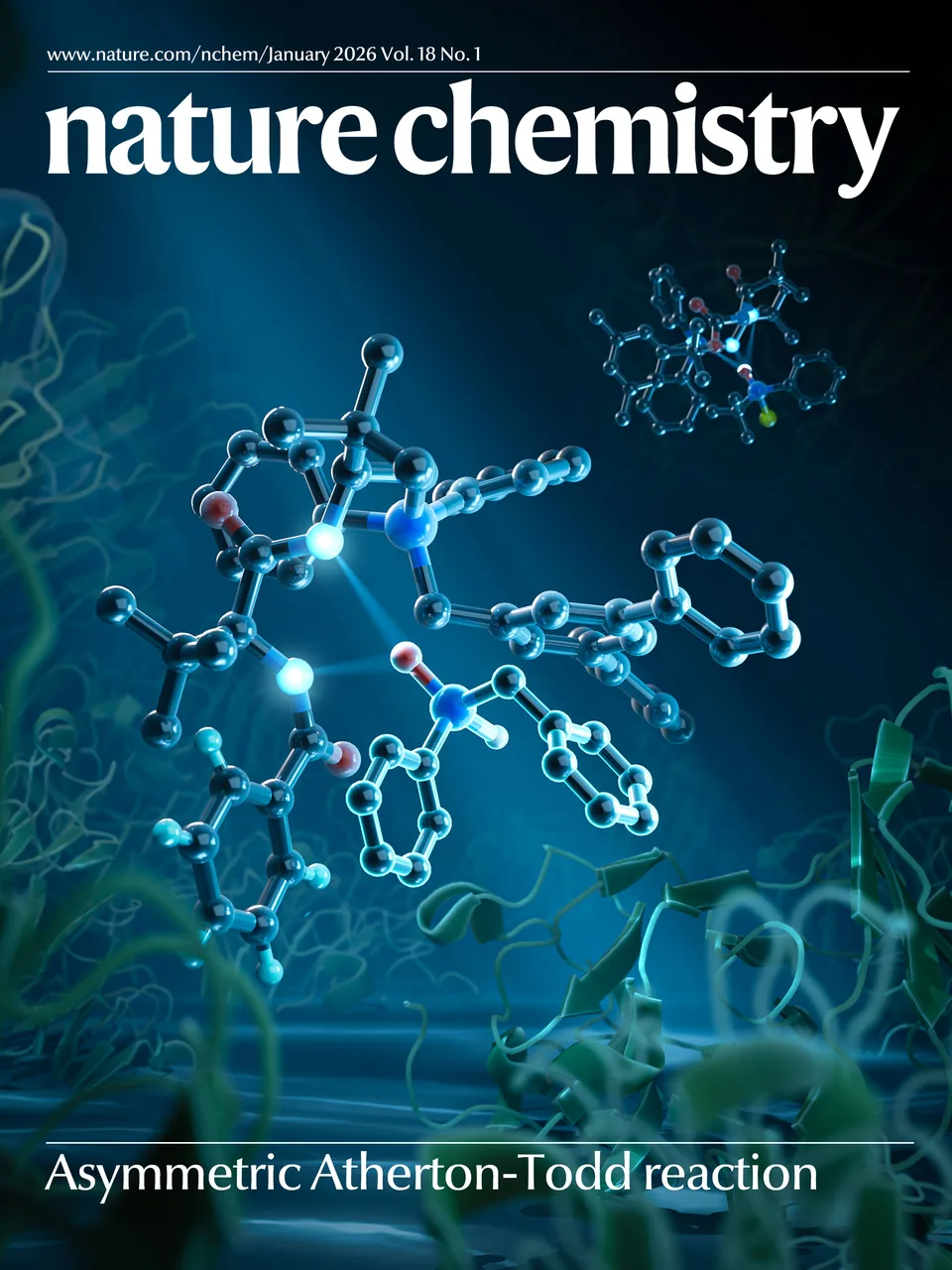 Nature Chemistry 手性分子科研期刊封面设计