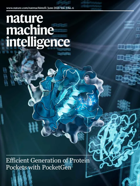 Nature Machine Intelligence 蛋白质预测封面设计