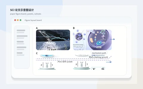 SCI 论文示意图设计服务：论文 Figure 画板、多面板图示和机制标注